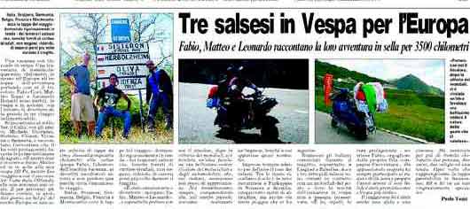 Tre salsesi in Vespa per l'Europa - Mr Paloma