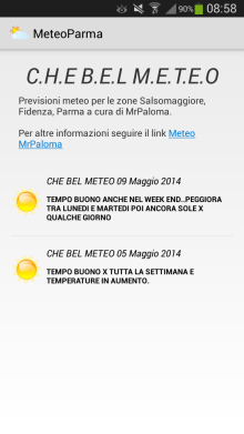 Meteo Parma App Android Nuova Versione