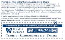 Promozione Beat on the Thermae valida dal 2 al 6 luglio 2014 Promozione Beat on the Thermae valida dal 2 al 6 luglio 2014