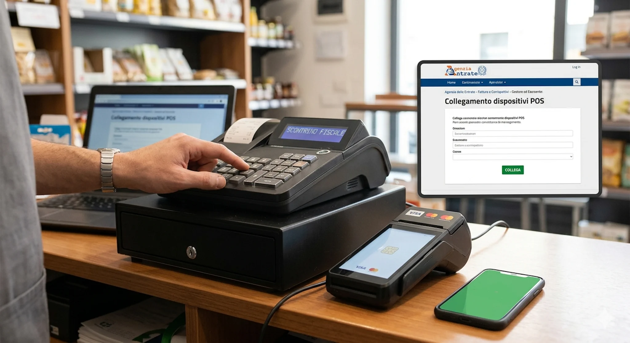 Agenzia delle Entrate guida per associazione tra Registratore Telematico e POS