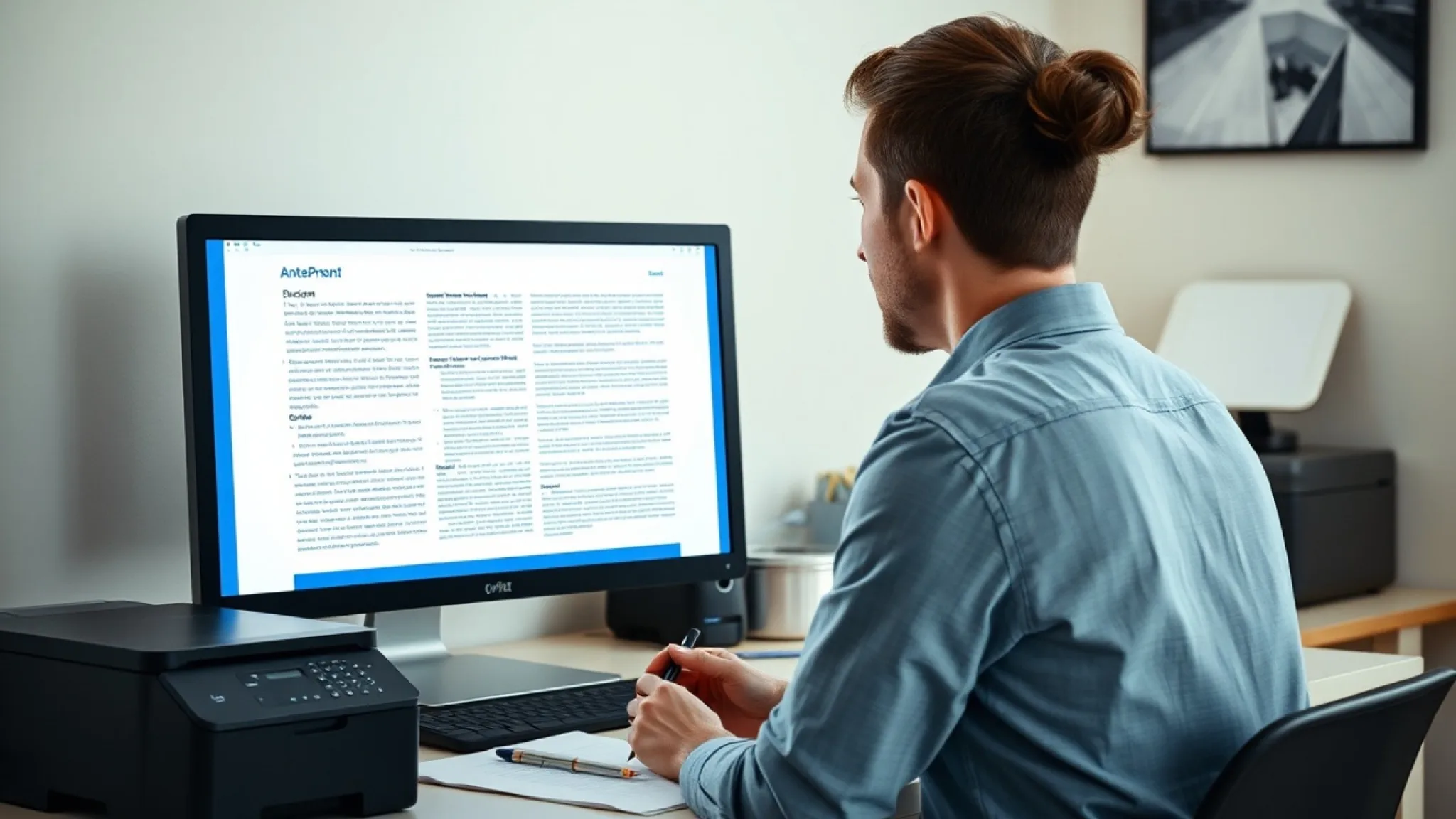 Stampare un testo online in A4 senza tagli con margini e anteprima PDF