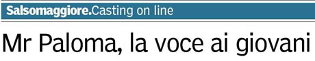 Gazzetta di Parma ... articolo su MrPaloma