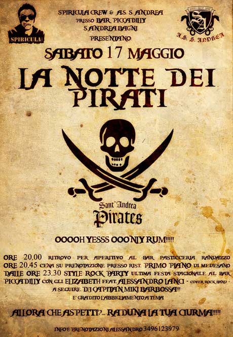 La notte dei pirati!! La notte dei pirati!!